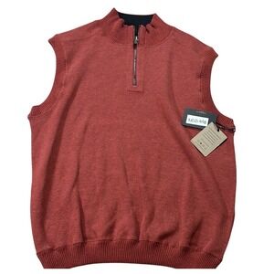 F/X Fusion Reversible Sweater Vest Sleeveless Mock Neck Pullover M‎